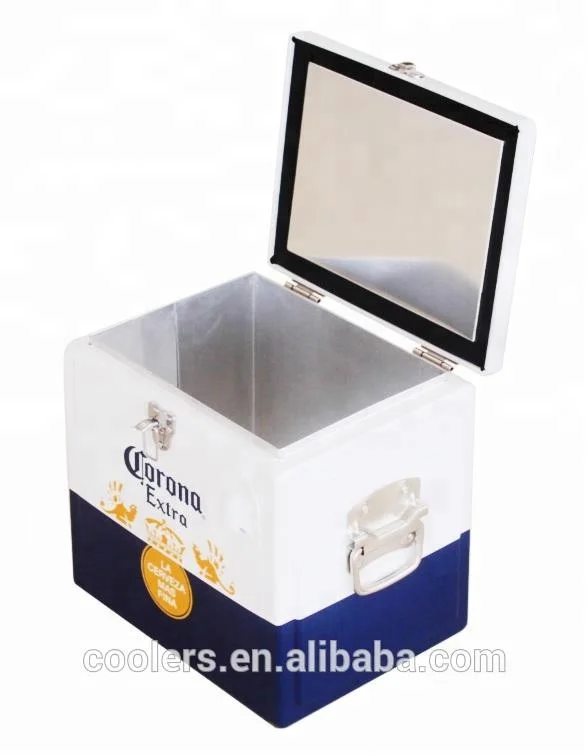 
15L ice cooler box wine cooler outdoor camping metal cooler box Factory Customize Promotion Gift 