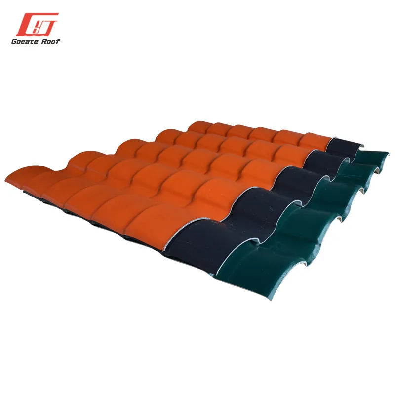 new goods look like romane clay roof tile  Plastic building materials roof designs ASA synthetic Chinese style resin tile