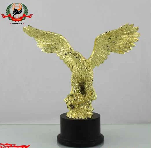 Custom american eagle statue Awards Golden Resin Eagle Statue Trophy Cup