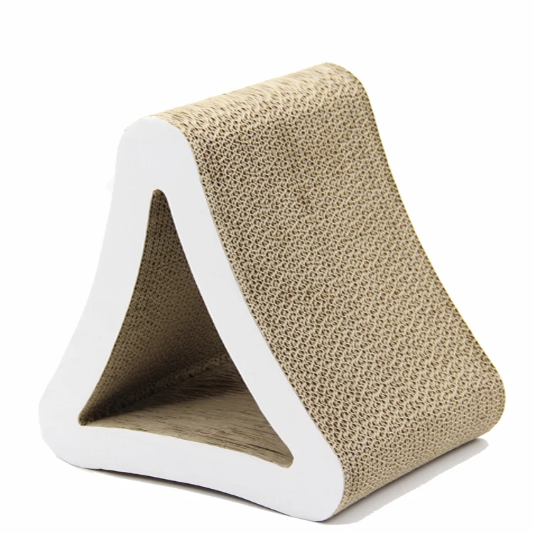 Тоннель для кошек в форме дельты треугольной формы, картонная Когтеточка для кошек