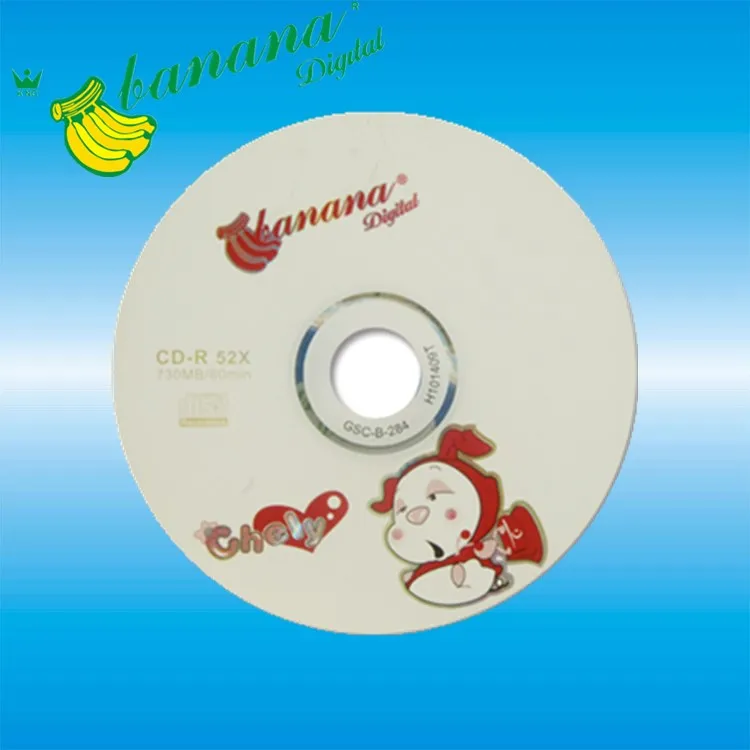 Сделано в Китае банан пустой CD-R диск для печати