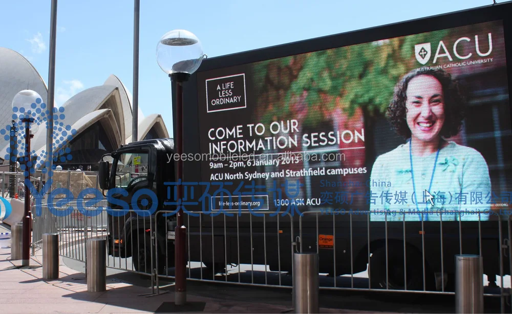 
Mobile LED advertising box for European mounted on truck, V8 