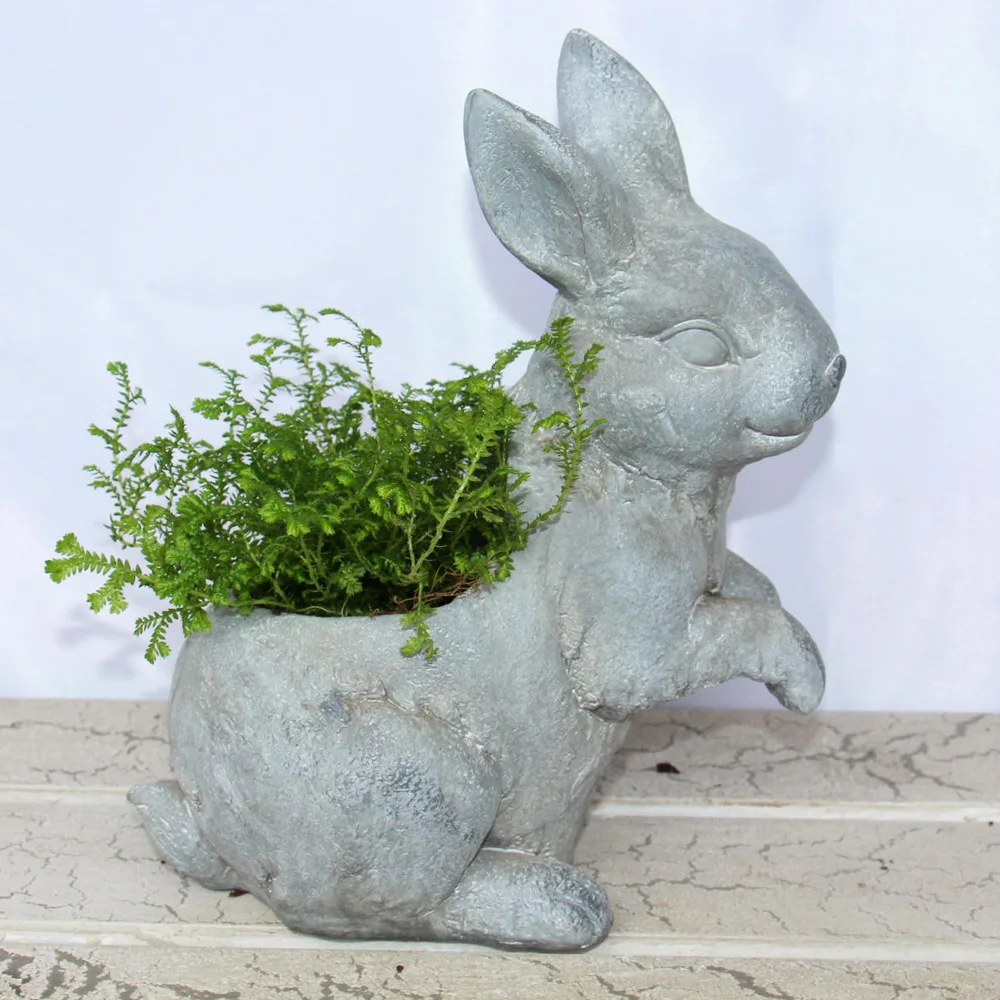 flower pot decoration rabbit animal flower pot garden decoration