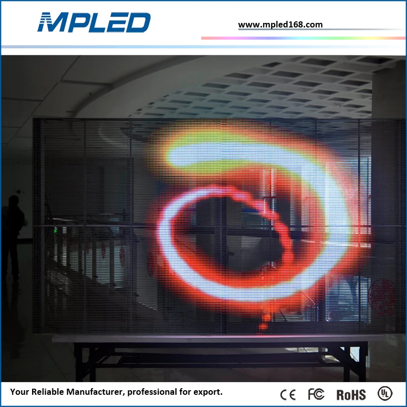 LED Screen Transparent Glass New Technology HD Advertising P7.8 Indoor 2019 Video Novastar Full Color Customized 15 2 Years