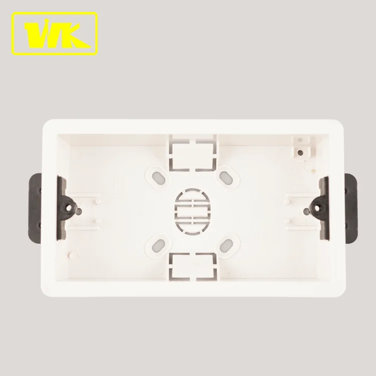 WK Plastic 2 Gang Dry Lining Box Junction Box (Inside 36mm, Outside 39mm) UK Installation Box