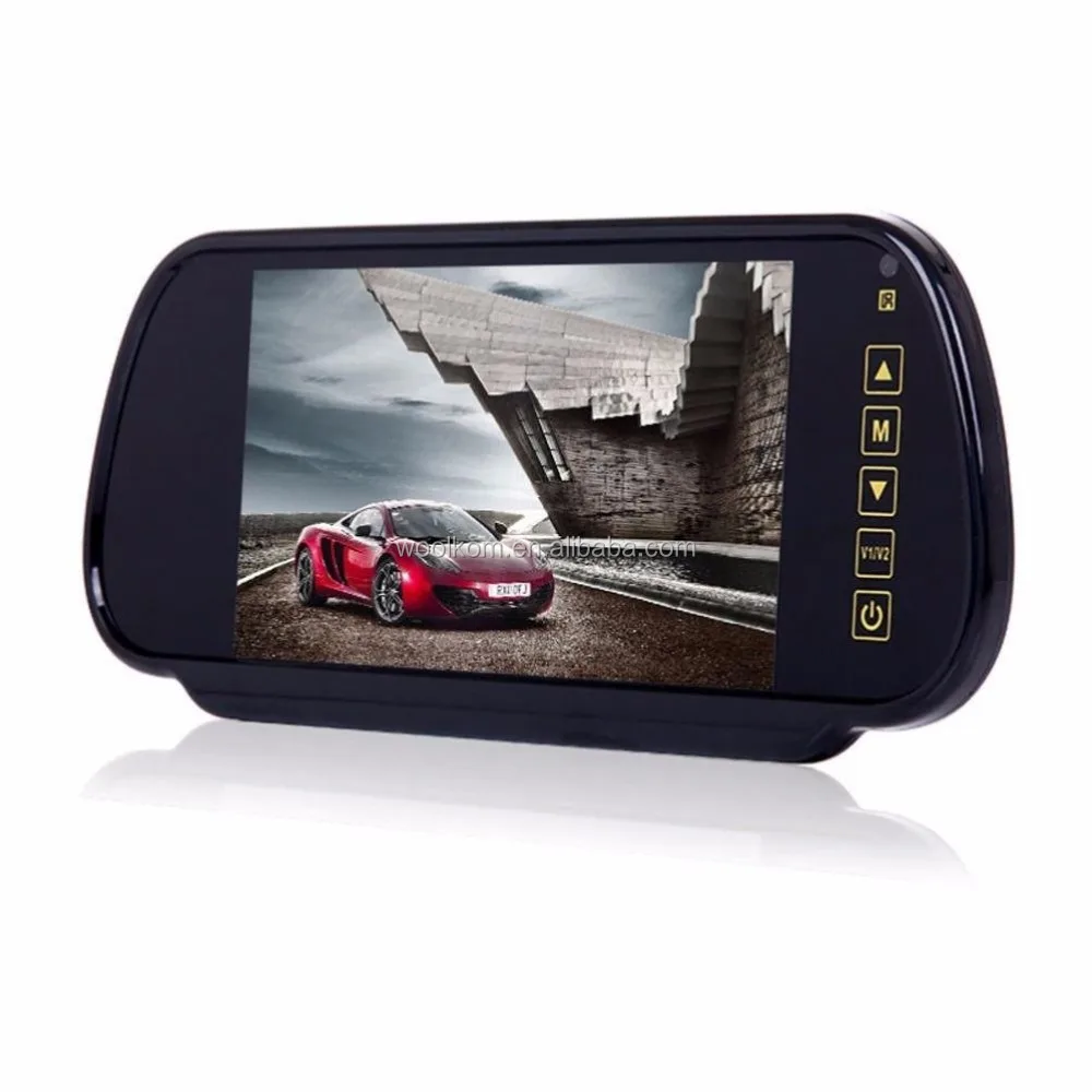 7inch LCD display rearview mirror parking sensor with separate buzzer alarm and Waterproof connector
