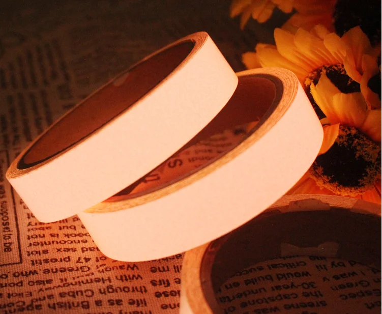 high bright blue color photoluminescent adhesive waterproof glow 12 hour glow in the dark uv film tape for vehicle safety decals