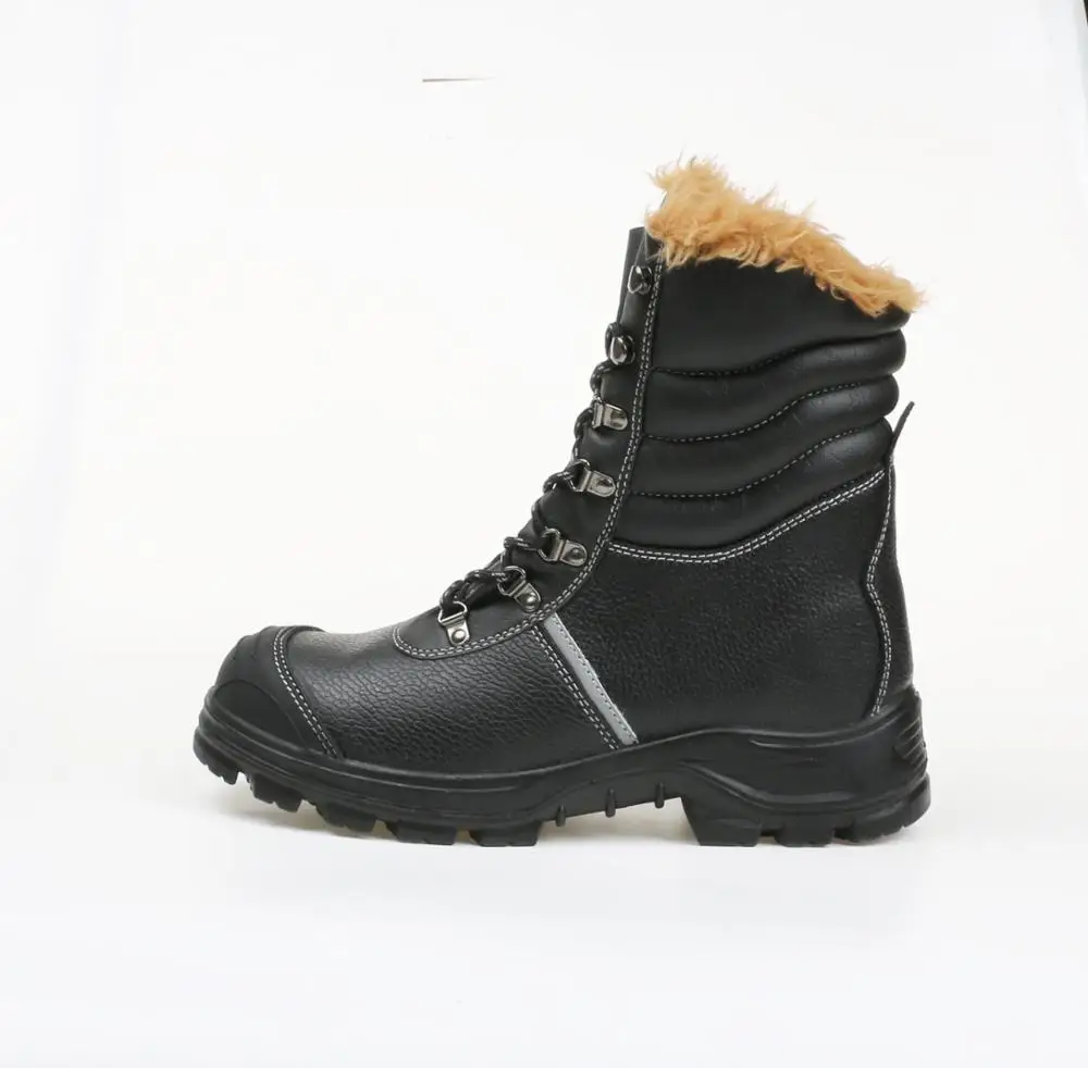 action smooth leather autumn agricultural activity rubber cold resistant steel toe cap winter working safety shoes