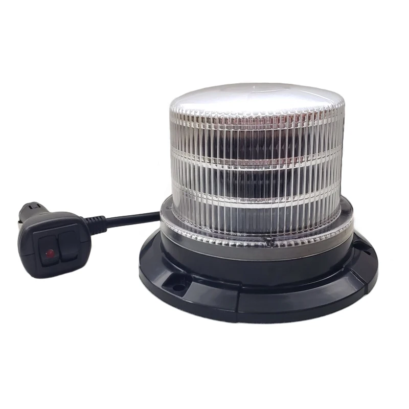Super price white led with option red blue amber clear lens beacon light with cigarette plug