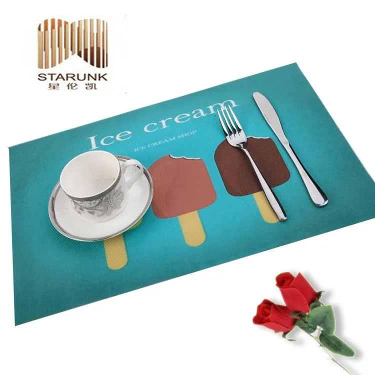 Table Mat Table Placemats Woven Pvc Placemat Mats & Pads All-season Insulation Plastic Eco-friendly Factory Price Color Printing