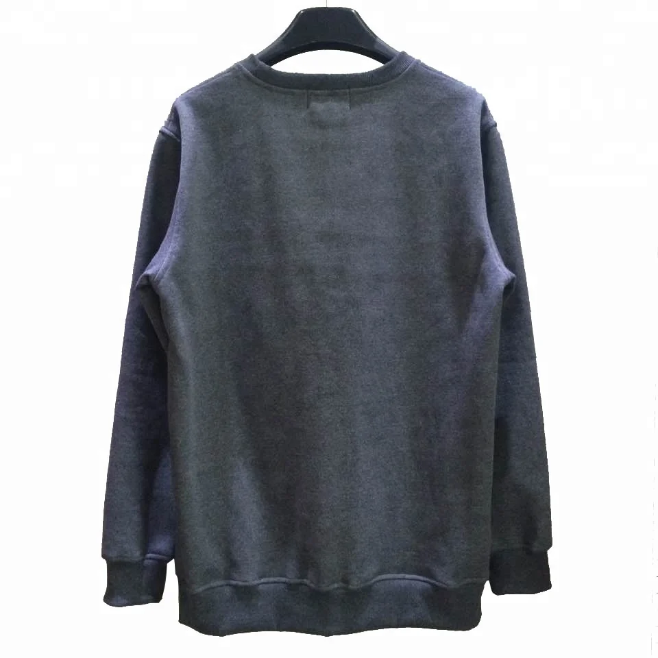 Orange Custom Cheetah embroidery crew neck sweater for men