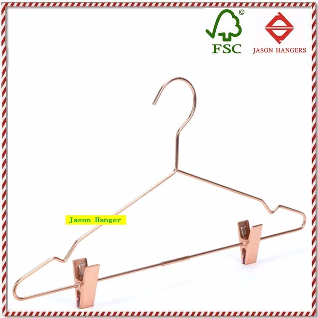 MH086 под заказ розовое золото металлическая медная проволока вешалка для одежды с зажимами