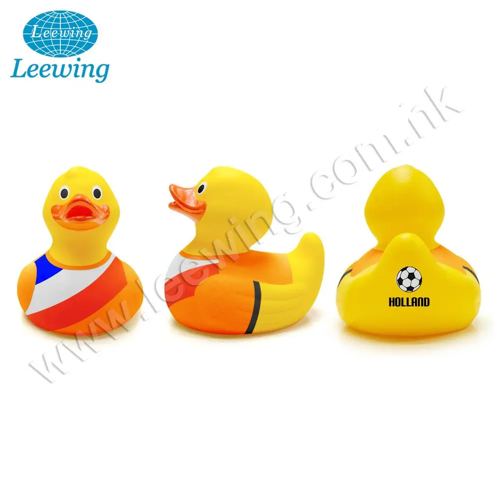 Boy Toy Sports Football Player Rubber Duck Holland Uniform World Cup Promo Gift