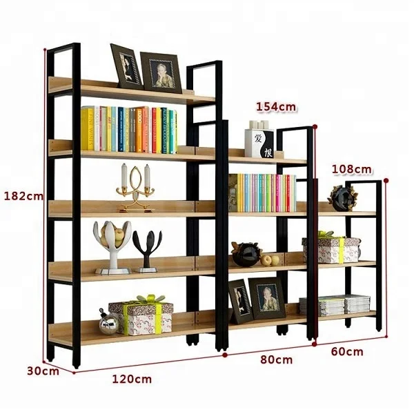 used  bookcase modern metal bookshelf dividers for library decorate