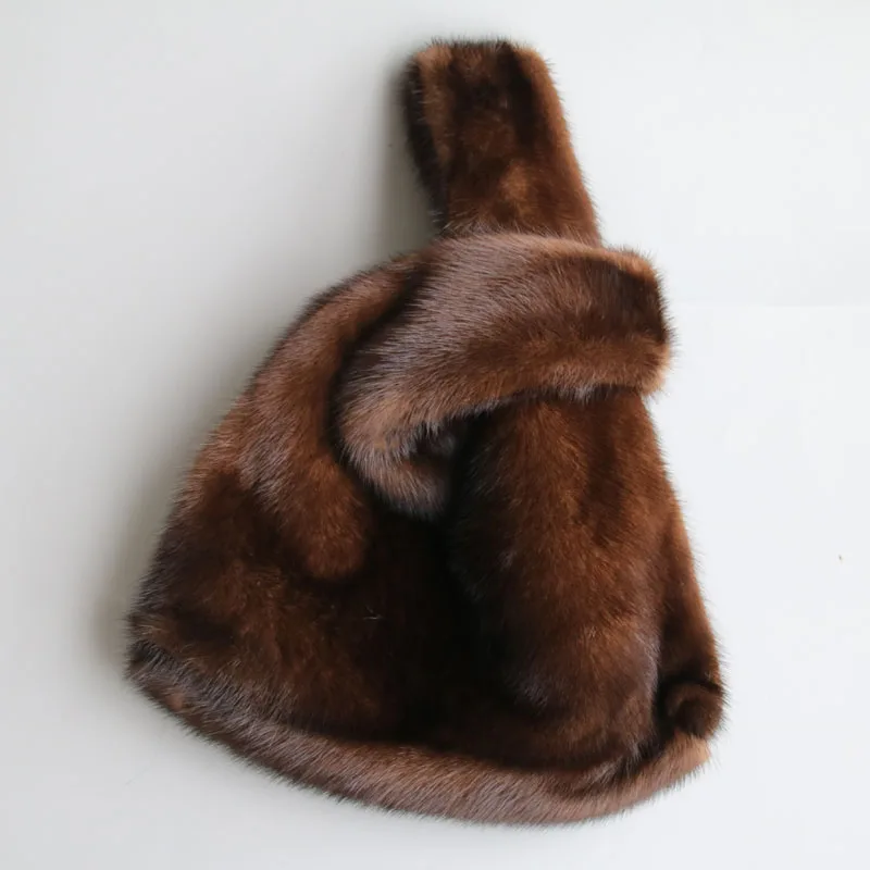 Top grade mink fur bag genuine fur lady handbag popular style women fashion bag