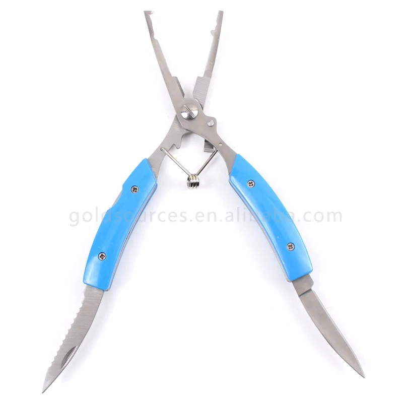 Professional Multi Function Fishing Accessories Scissors Plastic Handle Fishing Pliers Tools