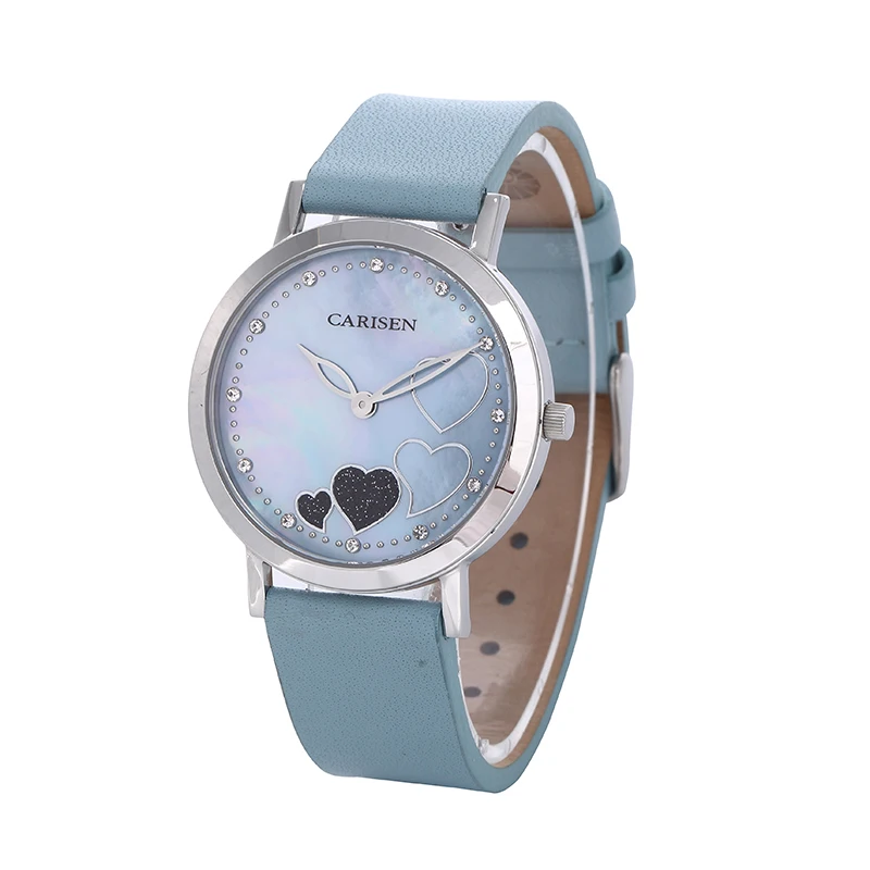 Current female watch wholesale genuine leather stainless steel luxury ladies quartz watches producer