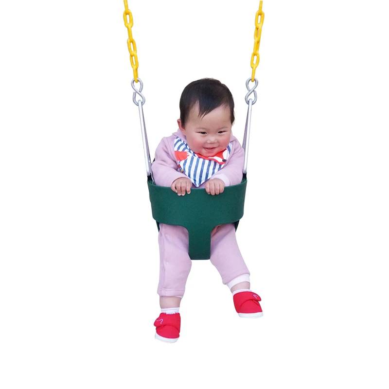 
High quality outdoor garden park kids bucket swing seat EVA baby swing 