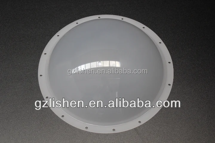 Acrylic / polycarbonate Milky white round dome plastic ceiling light covers