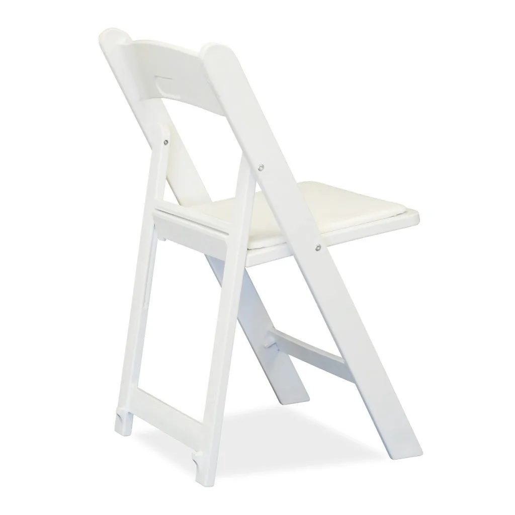 Factory Price America Resin Folding Padded White Chair For Event And Weddings Rental