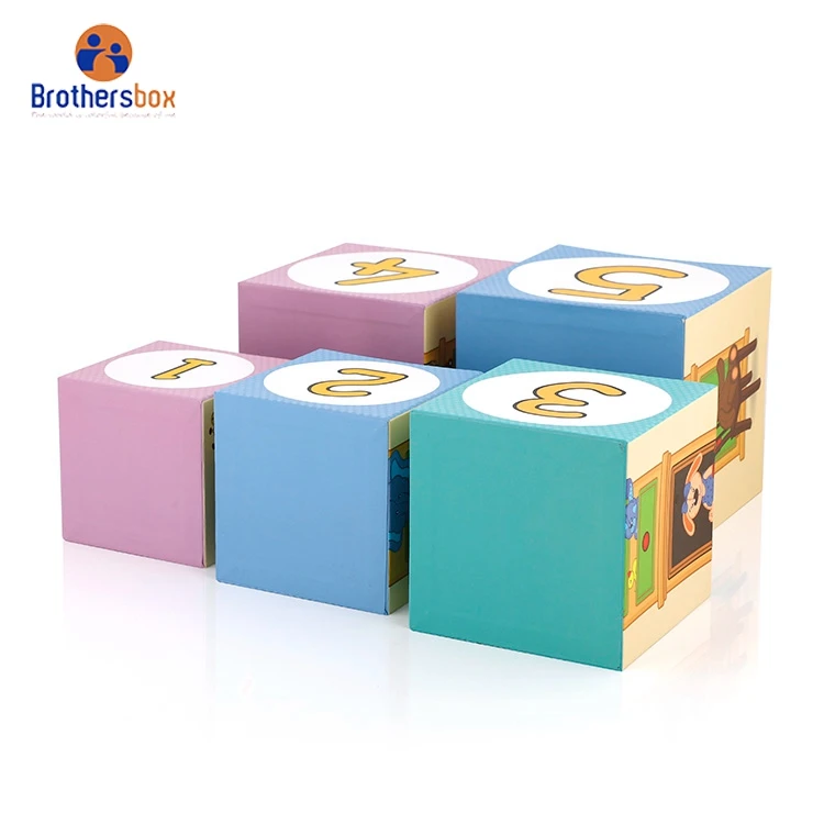 Cardboard toys stacking blocks