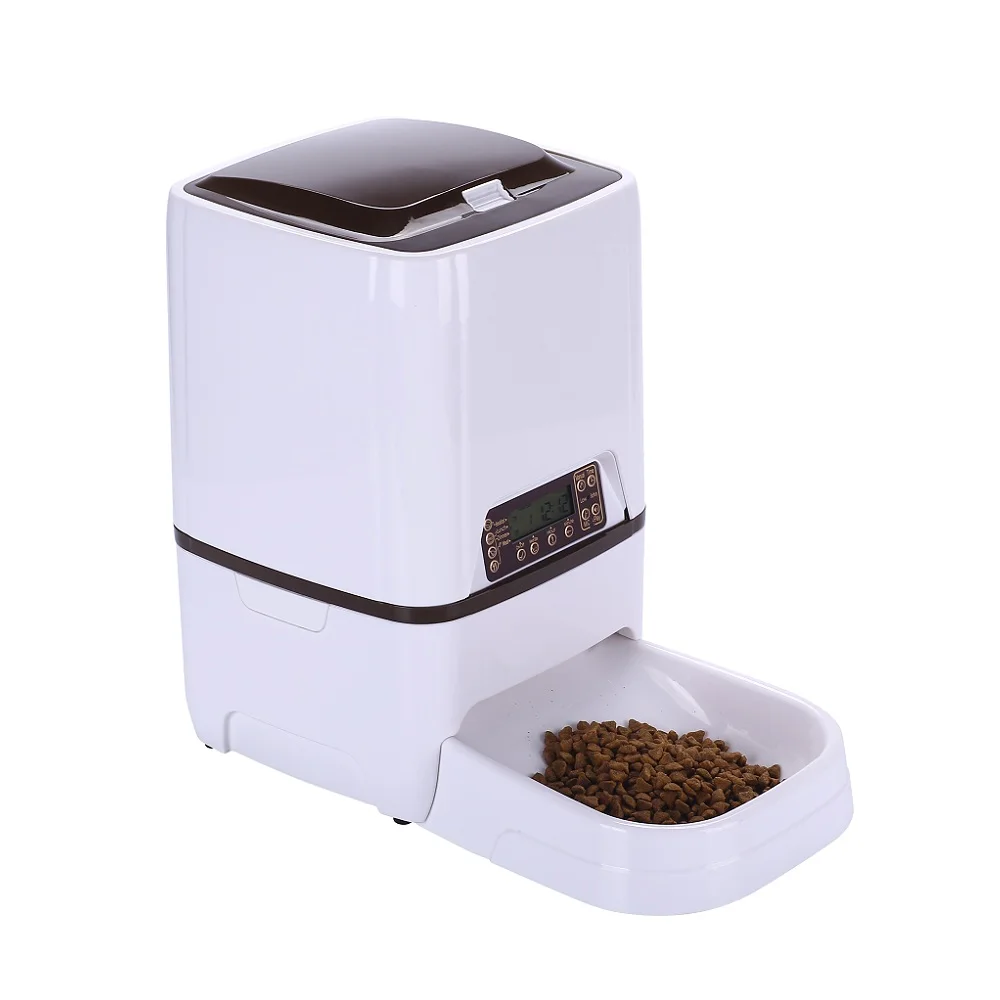 Automatic Cat Feeder 6L Pet Feeder Dog Food Dispenser with Time and Meal Size Programmable Meal Call