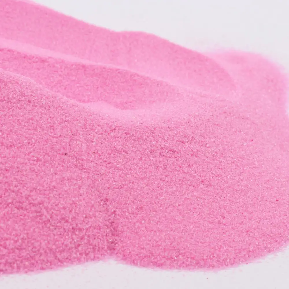 Deep pink colored sand