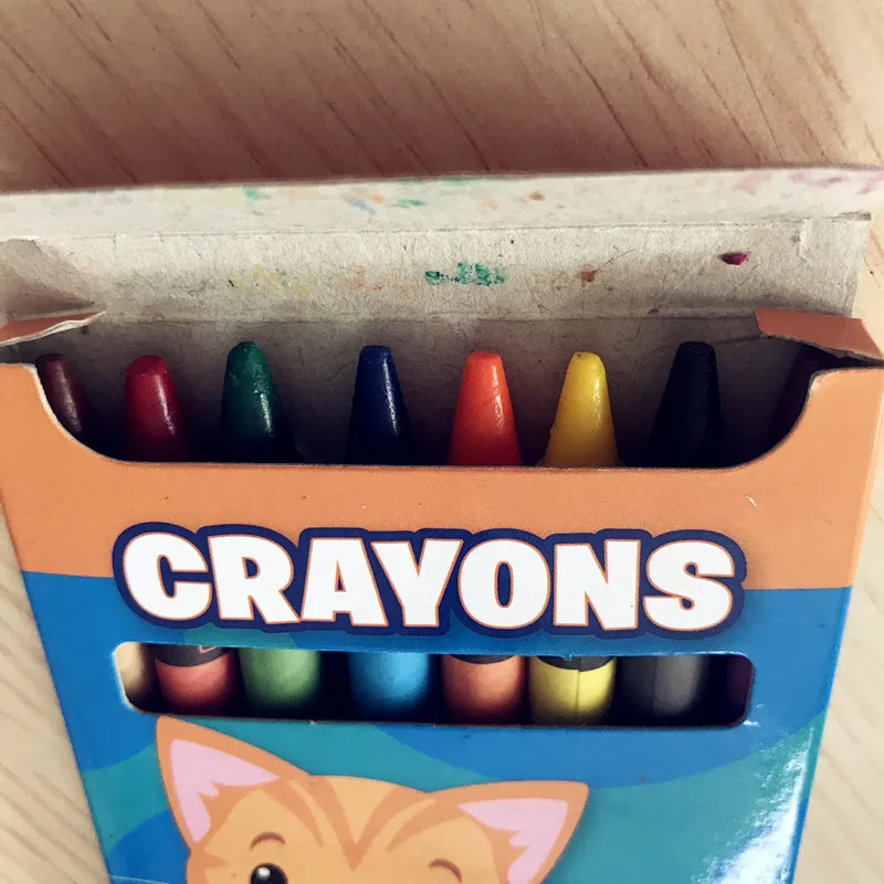 Wholesale 8 Pack Non Toxic Wax Crayon 8 Packs