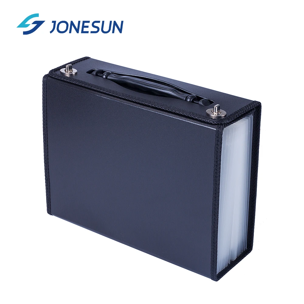 wholesale high quality A4 pp plastic 24 pockets classification folder organizer expanding file with handle