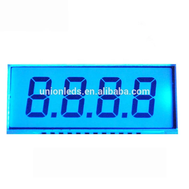 4 Digit 7 segment small custom size LCD Display TN Type Screen