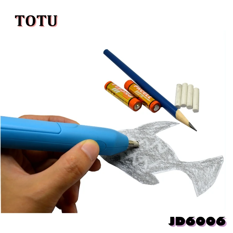 Резиновый Электрический ластик JINDING TOTU с точилкой для карандашей