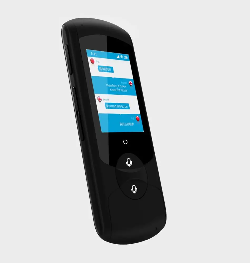 Портативный Smart touch двухсторонний в режиме реального времени многоязычный голосовой переводчик для