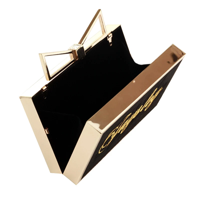 
Custom made personalized embroidered name bag women clutch bag 