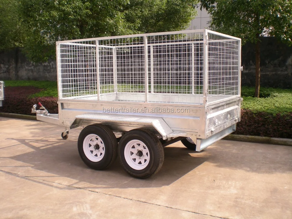 dual axle transportation  utility mesh cage trailer