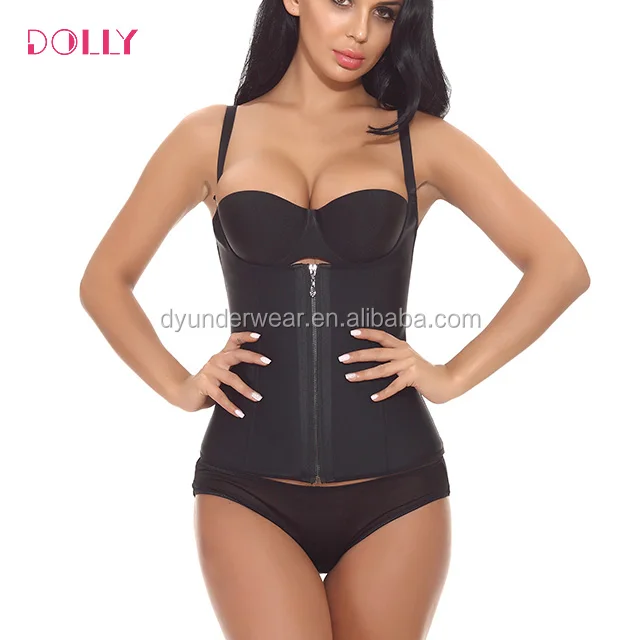 Boned Corset Waist Trainer Body Shaper Women Latex Waist Cincher Fat Burner Slimming