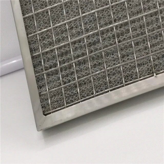 knitted wire mesh oil smoke filter for air conditioner filter mesh oil mist  kitchen grease filter