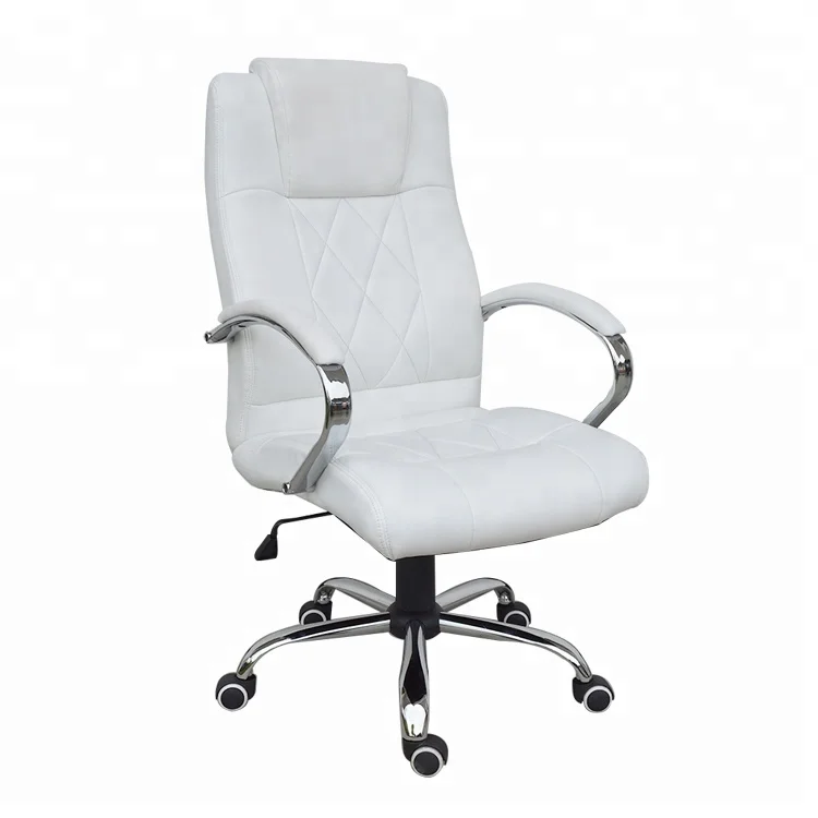 
Ergonomic Chair High Back Executive White PU Chrome Office Chair Y-2767 