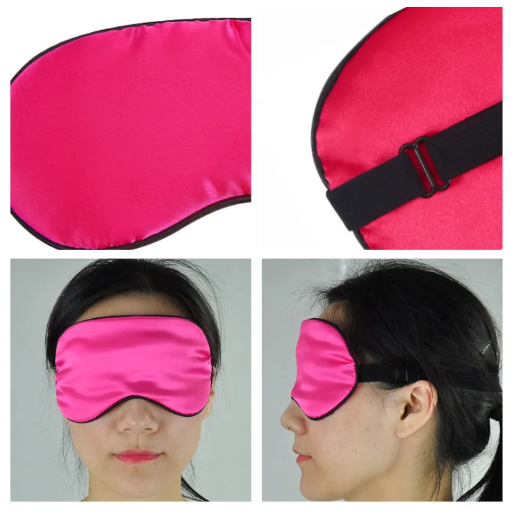 Wholesale Custom 2021 New Double-Side Silk Satin Soft Smooth Travel Sleep Eye Mask For Sleeping