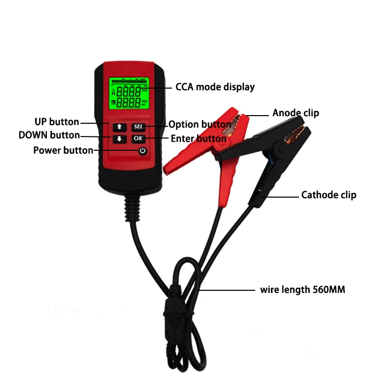 2022 12v Battery Analyzer Fcc Lead Acid Voltage Tester Auto Diagnostic Tool