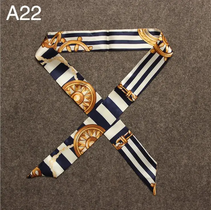 Узкий шейный платок в упаковке тонкий шарф маленькая шелковая лента ручка