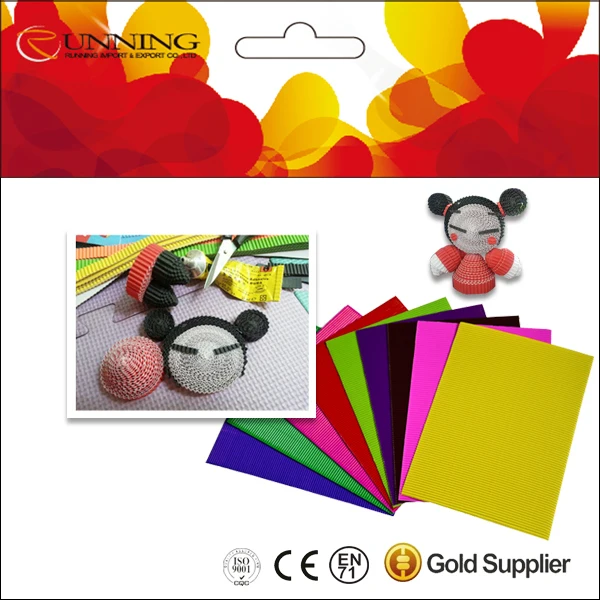 Handmade colourful DIY corrugated paper for animals children toys