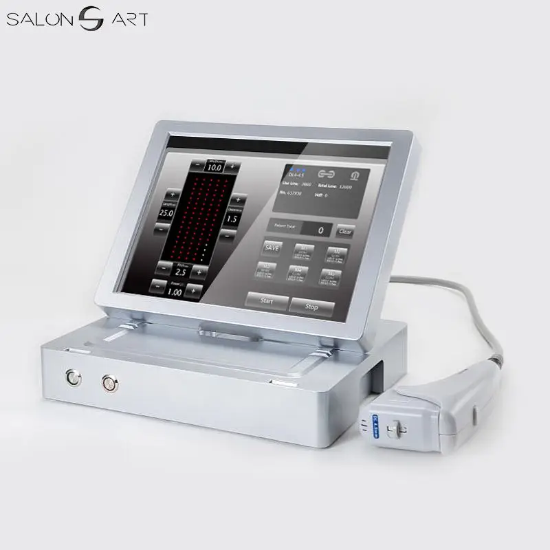 CE Approved Salon Art New Design 13 lines  3D HIFU 8 cartridges each 10000 shots for fat reduction and face lifting