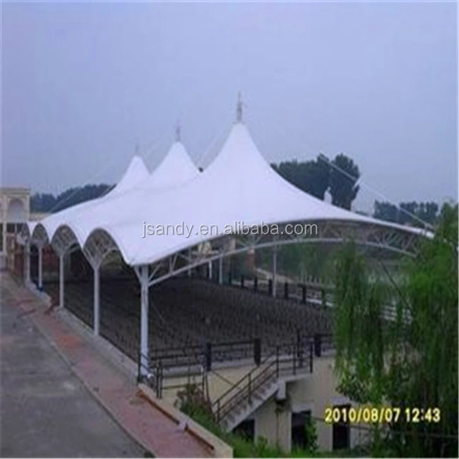 New design PTFE tensile membrane tensile shade structures