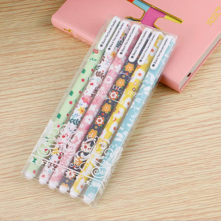 Promotional Gift Japan Stationery Colorful Neon Rainbow Gel Ink Pen Professional Writing Pen Set Different Color Plastic Gel Pen
