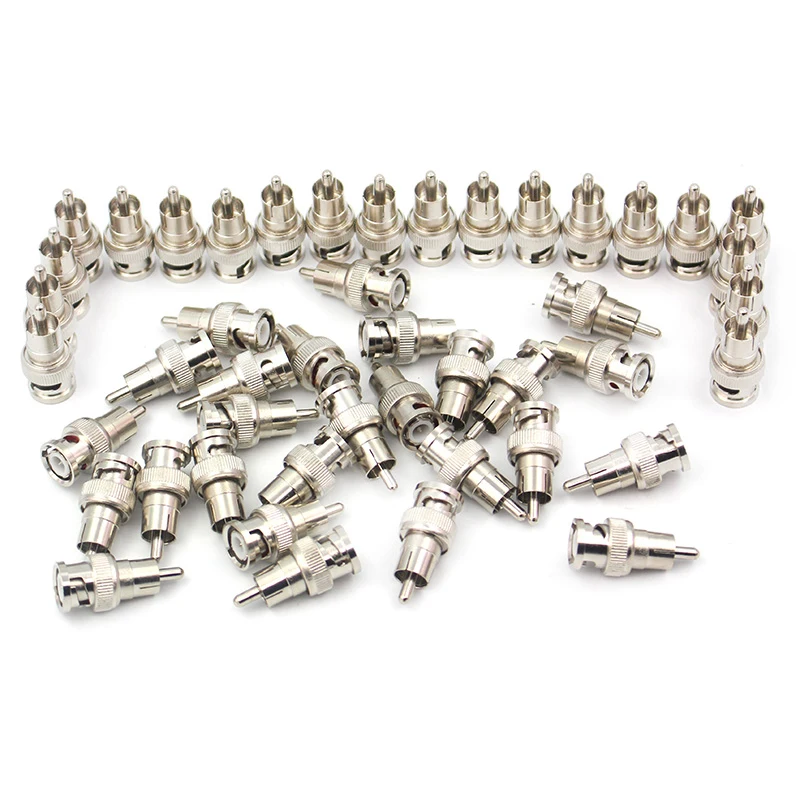 YJS BNC Male To RCA Male RG58 RG59 RG60 high quality CCTV BNC Connector Pure Copper