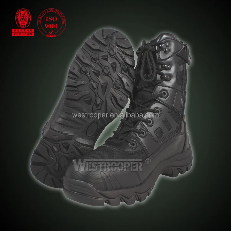 WESTROOPER RESPONSE TACTICAL BLACK BOOTS GENUINE LEATHER SHOES