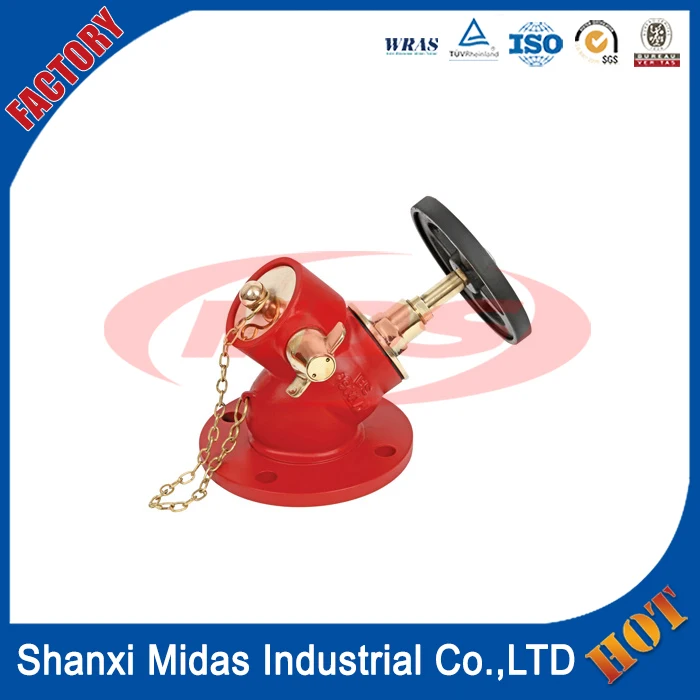 BS750 ductile cast iron прямым углом 65 мм клапан пожарный гидрант