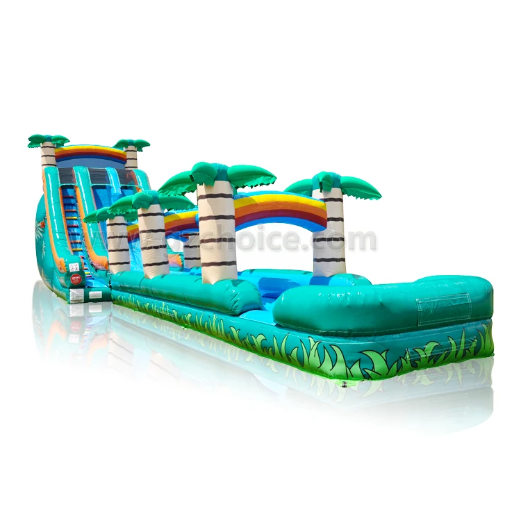 Надувная водная горка для пальмы коммерческого класса с бассейном