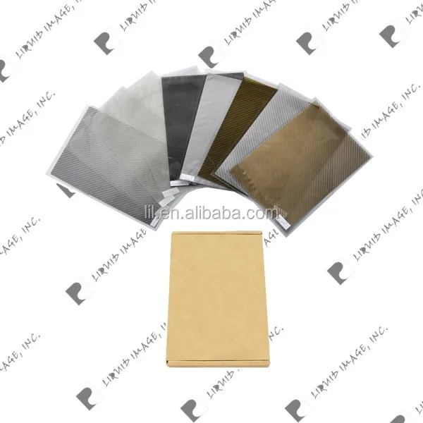 Pva carbon fiber pattern water transfer printing films &hydrographics printing film&hydro dipping film A4 package