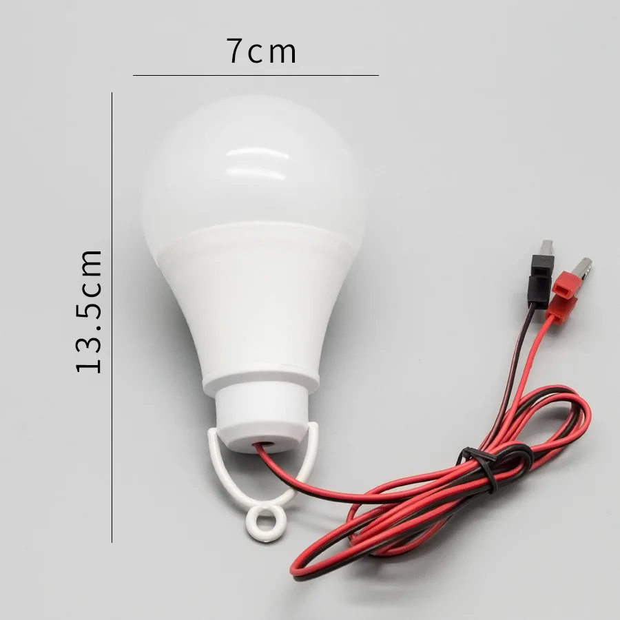 Belt clip 5w led grow light 12v dc tube Camping battery LED lighting bulb